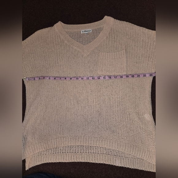 Macaron Oversized Knit Sweat With Short Sleeves In Size Small - Picture 9 of 11